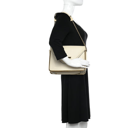 Chloe Grained Calfskin Medium Sally Flap Bag Cream 2 of 14