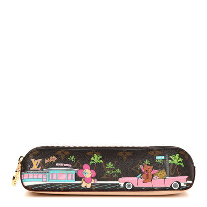 Louis Vuitton Monogram 2021 Christmas Animation Hollywood Elizabeth Pencil Pouch Coquelicot 1 of 7