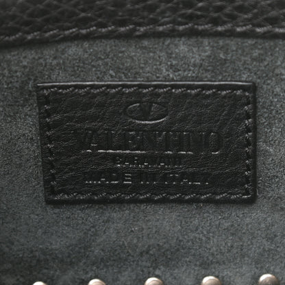 Valentino Garavani Pebbled Calfskin Micro Rockstud Tote Black 6 of 8