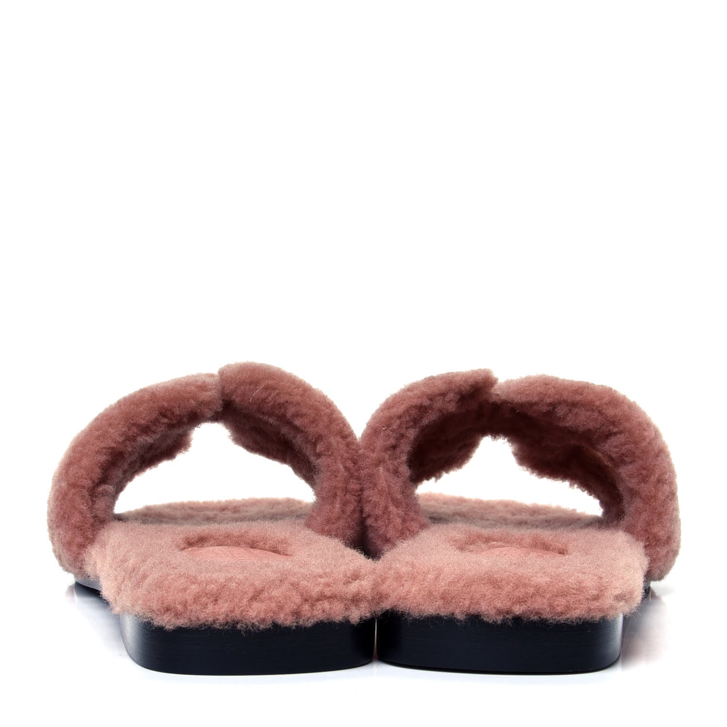 Hermes Woolskin Oran Sandals 36.5 Rose Aube 4 of 5