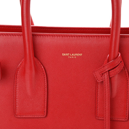 Saint Laurent Calfskin Small Sac De Jour Vermillion 2 of 11