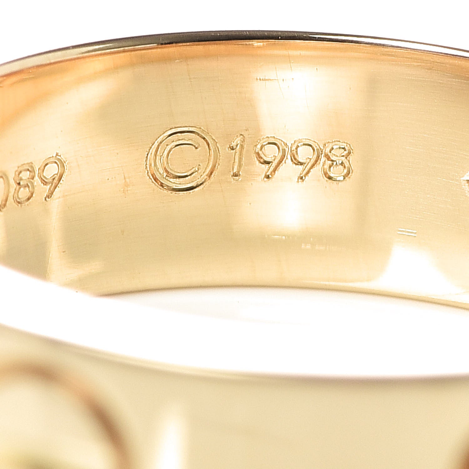 Cartier 18K Yellow Gold 3 Diamond 5.5mm LOVE Ring 51 5.75 6 of 7