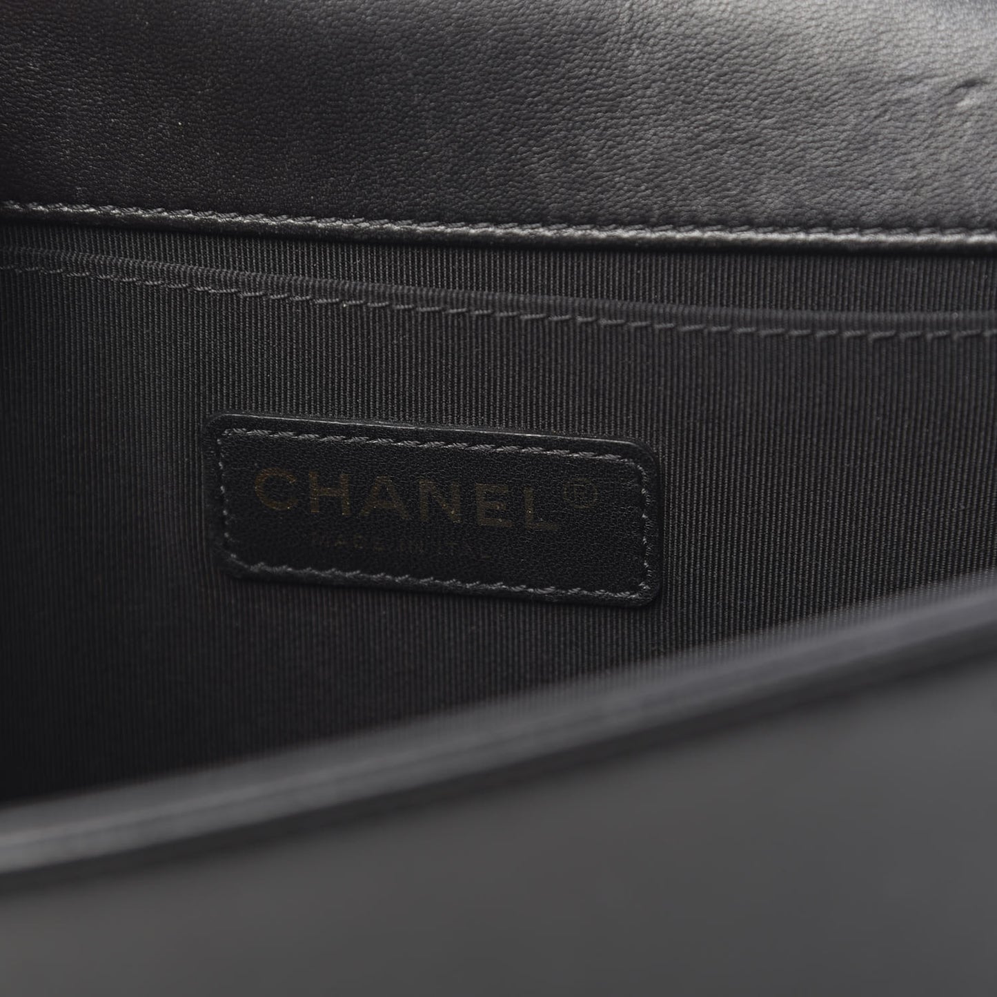 Lambskin Quilted Medium Boy Flap Black