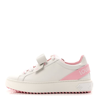 Louis Vuitton Calfskin Time Out Bow Sneakers 38 White Pink 1 of 10
