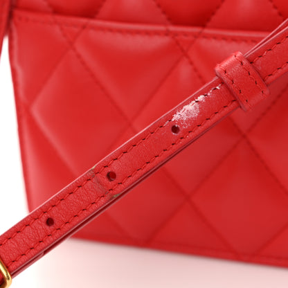 Balenciaga Nappa Calfskin Quilted XS Sharp Top Handle Bag Bright Red 17 of 21