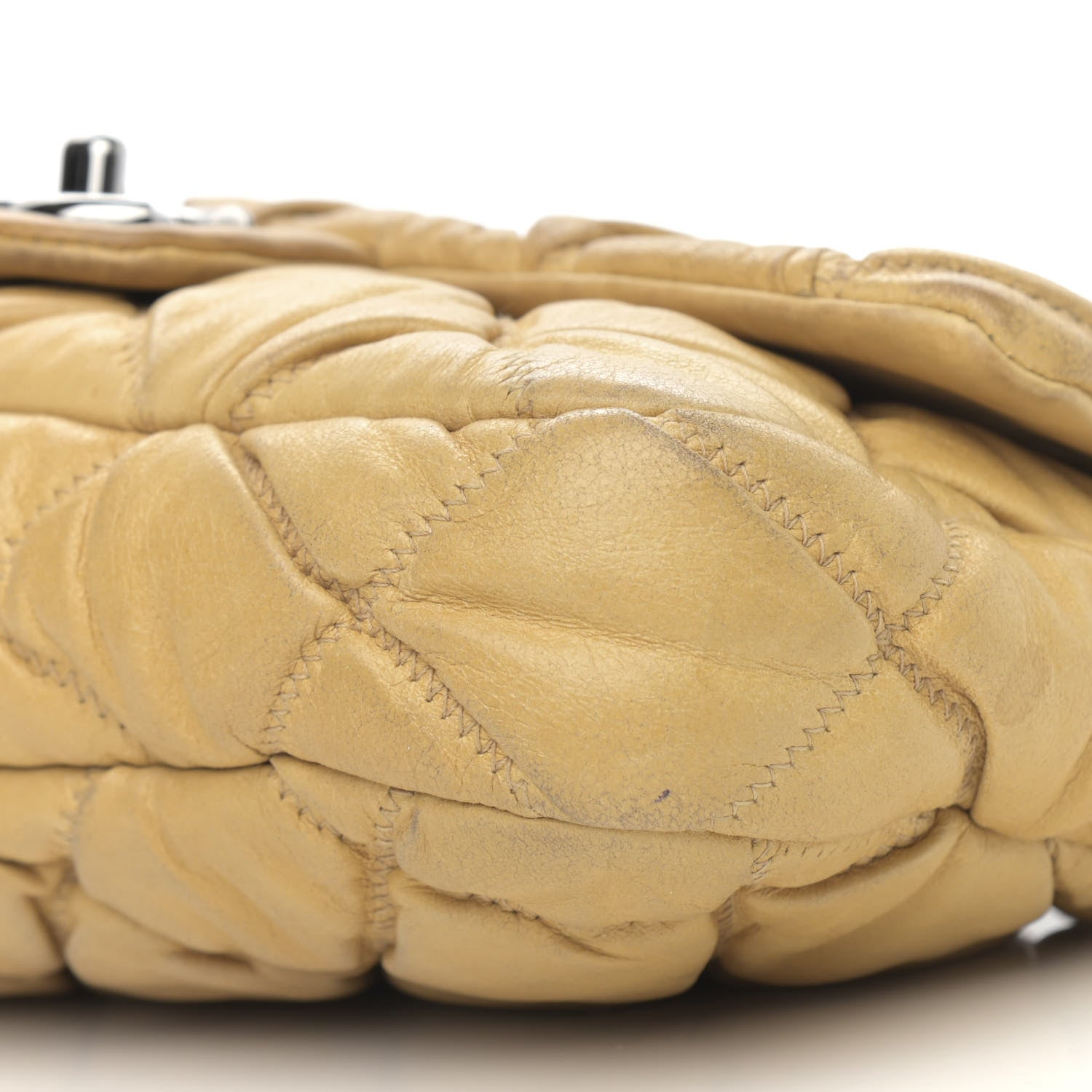 Chanel Calfskin Quilted Medium Bubble Quilt Flap Bag Beige 10 of 15