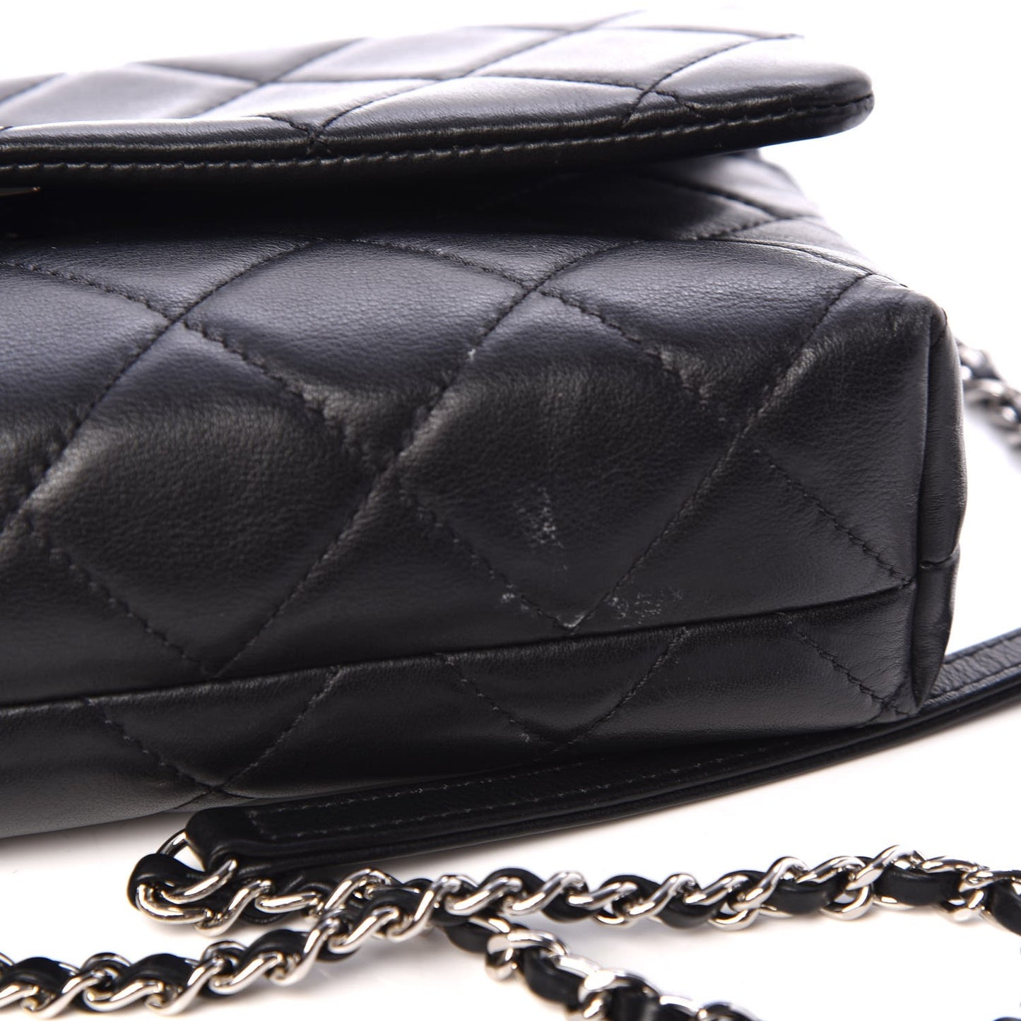 Calfskin Quilted Crossbody Bag Black
