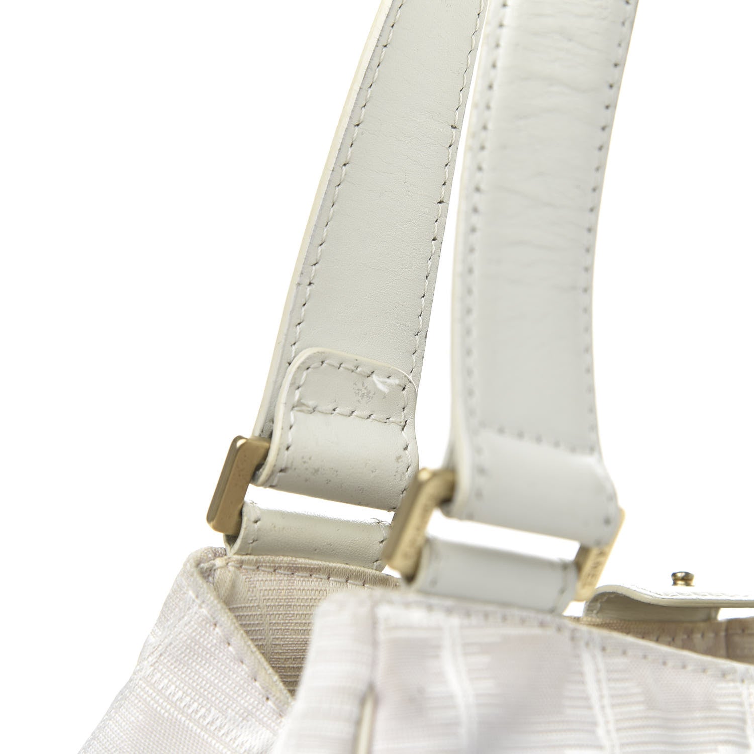 Chanel Nylon Travel Shoulder Bag White 12 of 16