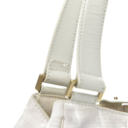 Chanel Nylon Travel Shoulder Bag White 12 of 16