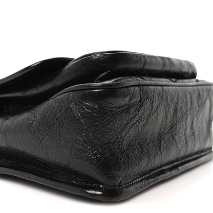 Saint Laurent Crinkled Calfskin Matelasse Monogram Baby Niki Chain Satchel Black 9 of 10