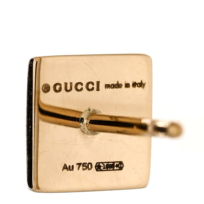 Gucci 18K Yellow Gold Icon Square Star Earrings 4 of 4