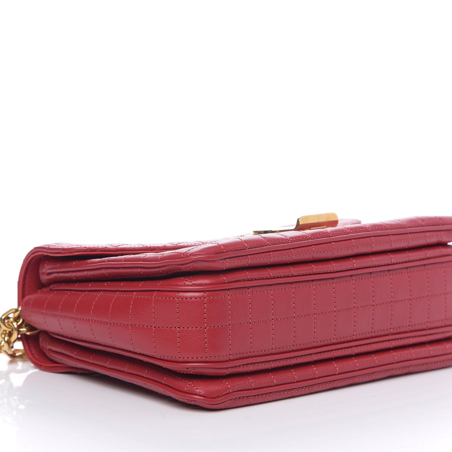 Calfskin Quilted Medium C Bag Red