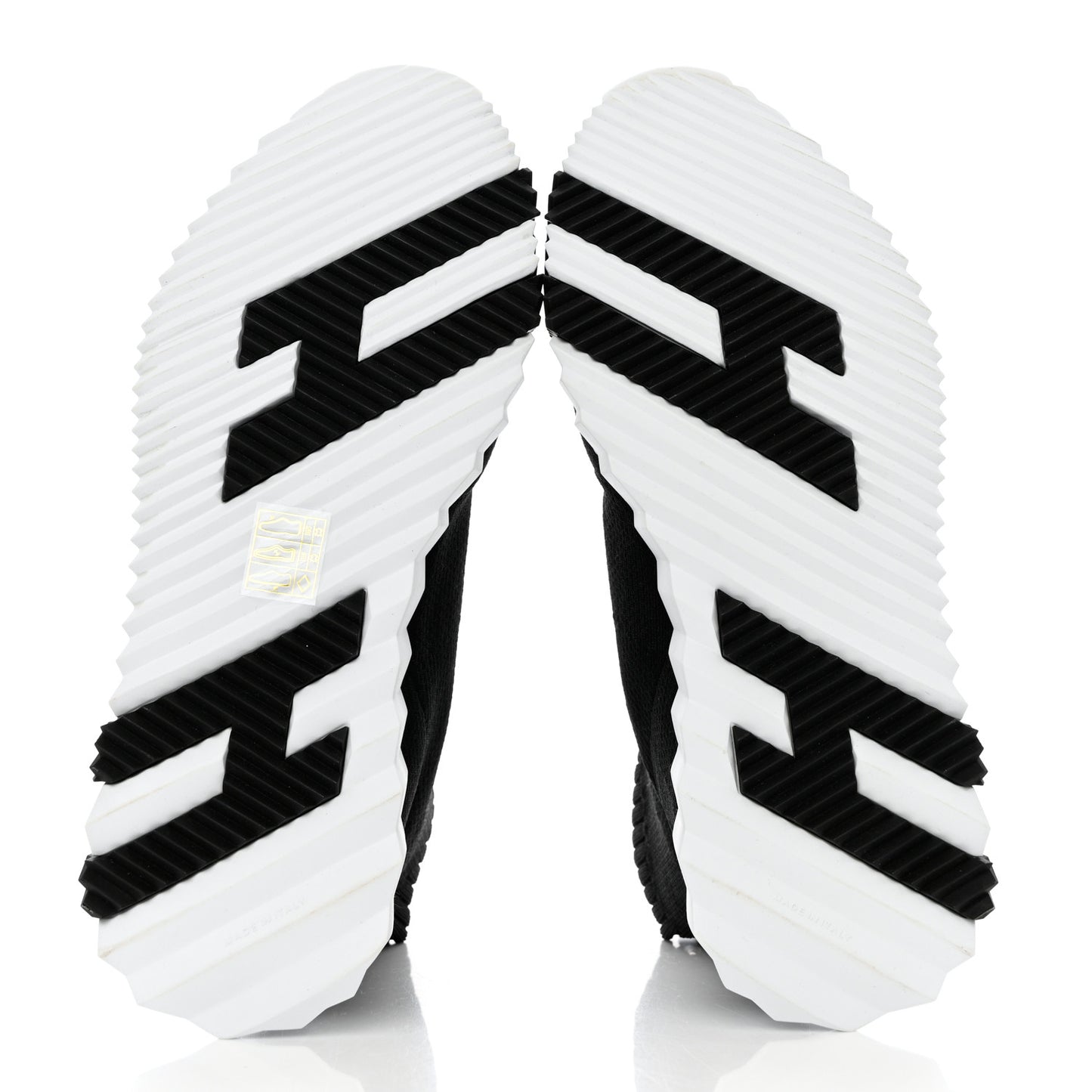 Technical Canvas Goatskin Fun Sneakers 36.5 Black White