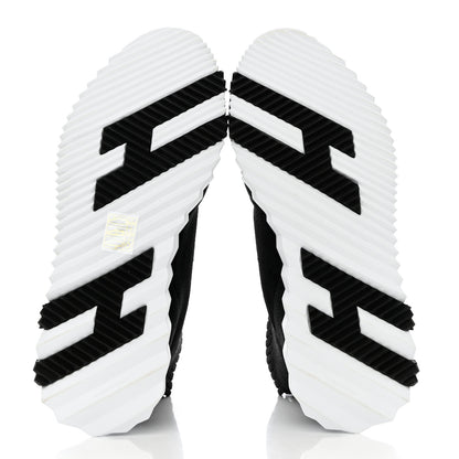 Hermes Technical Canvas Goatskin Fun Sneakers 36.5 Black White 5 of 8