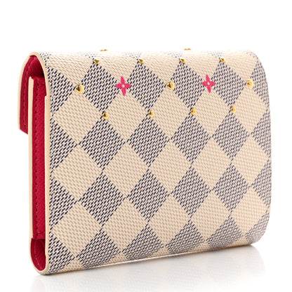 Louis Vuitton Damier Azur Studded Victorine Wallet 3 of 7