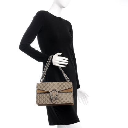 Gucci GG Supreme Monogram Small Dionysus Shoulder Bag Taupe 2 of 8