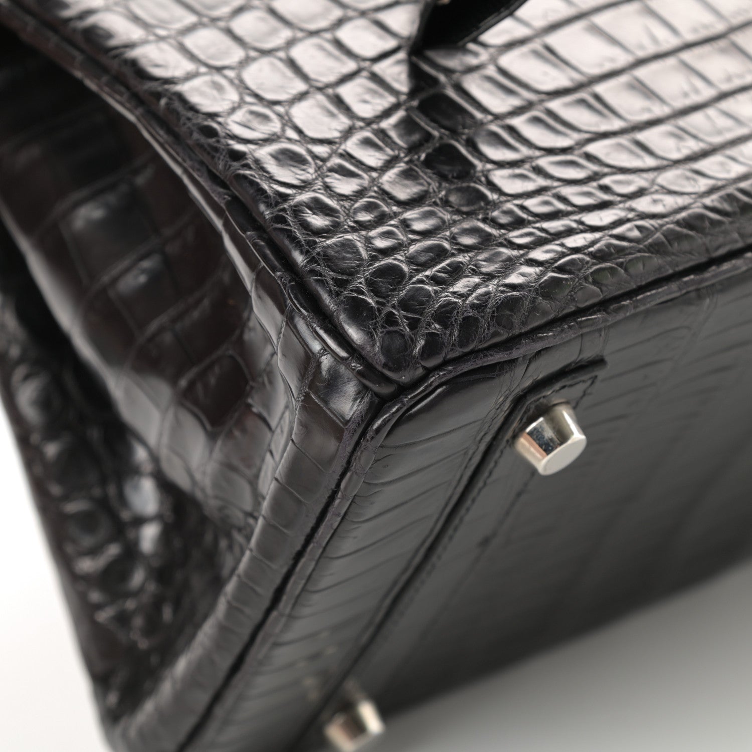 Hermes Matte Niloticus Crocodile Birkin 30 Black 34 of 43