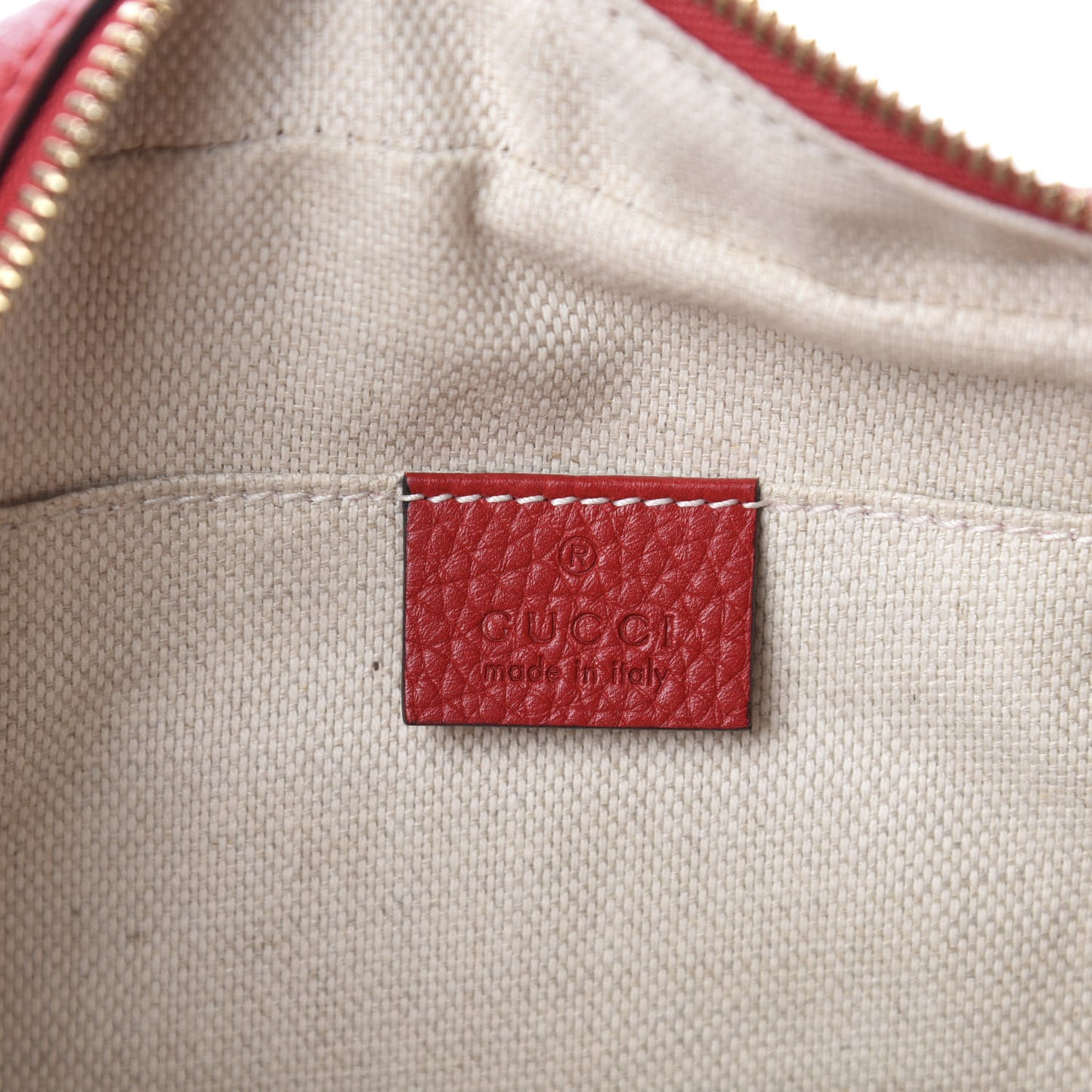 Pebbled Calfskin Small Soho Disco Bag Vibrant Red