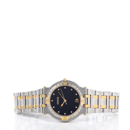 Gucci Stainless Steel Diamond Bezel 32mm 9000M Quartz Watch Black 3 of 6