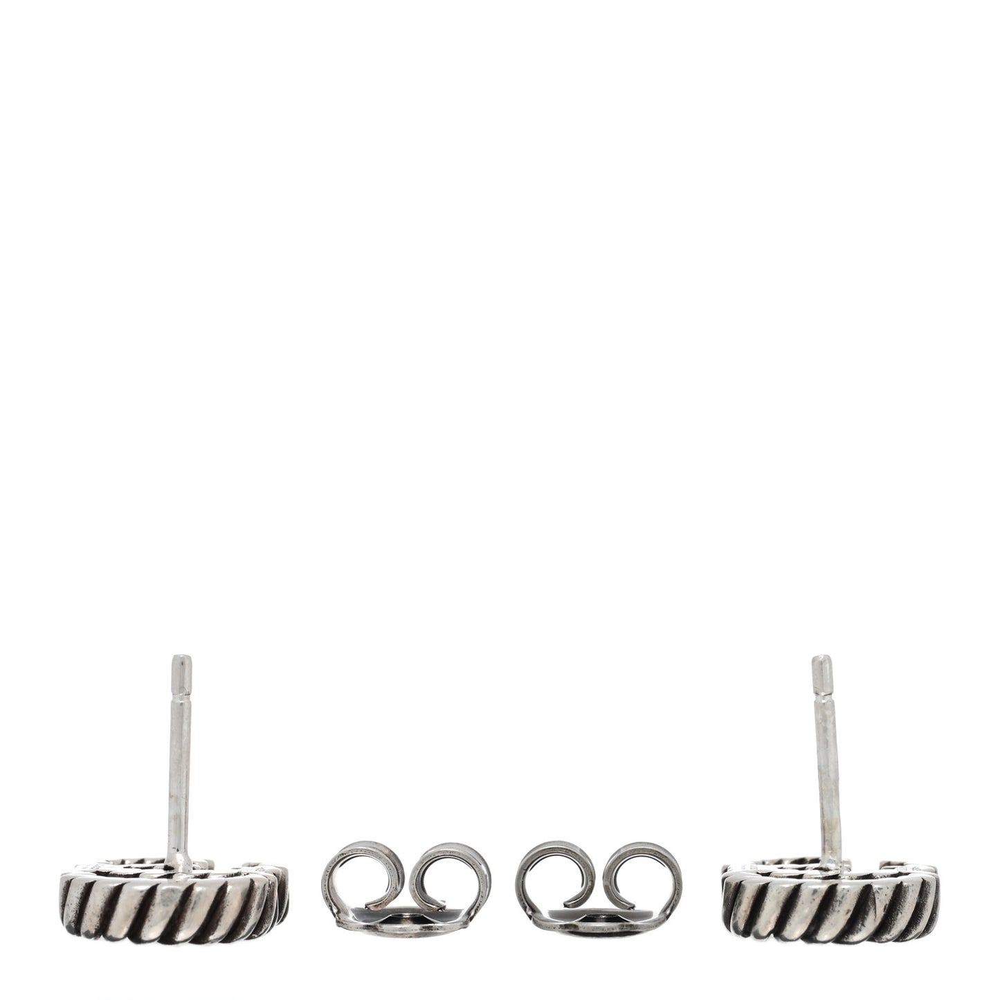 Sterling Silver Torchon Double G Earrings