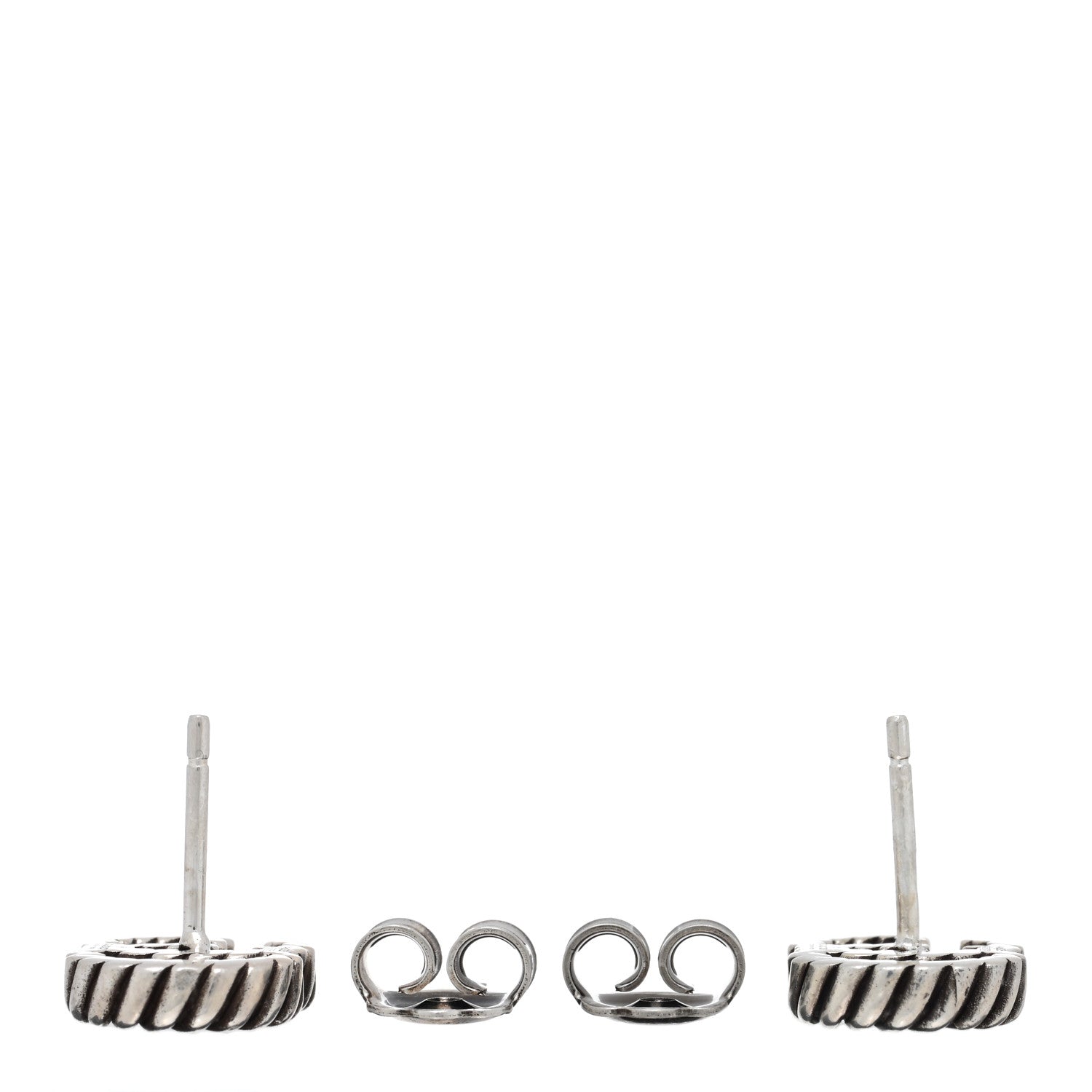 Gucci Sterling Silver Torchon Double G Earrings 3 of 4