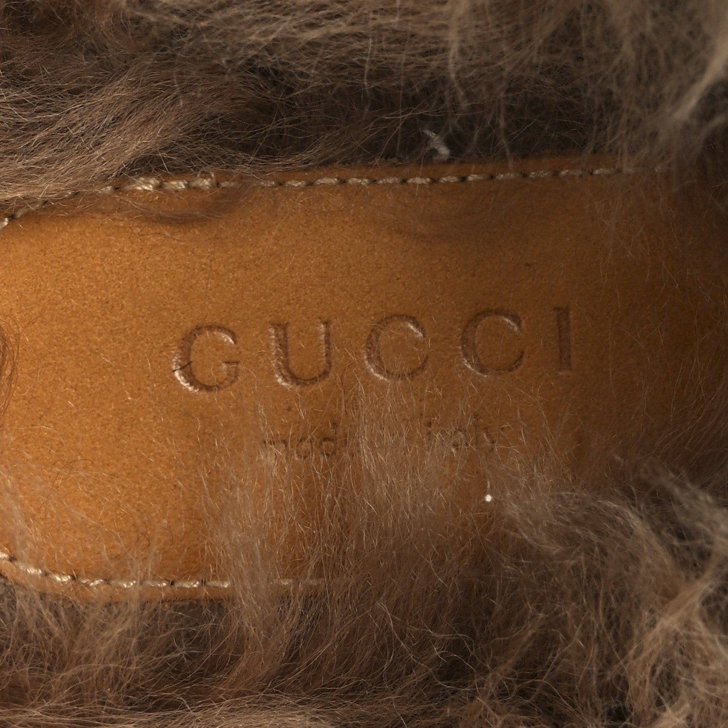 Gucci Calfskin Fur Womens Princetown Slippers 36.5 Black 7 of 9