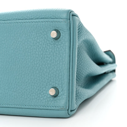 Hermes Taurillon Clemence Kelly Retourne 28 Bleu Atoll 11 of 11