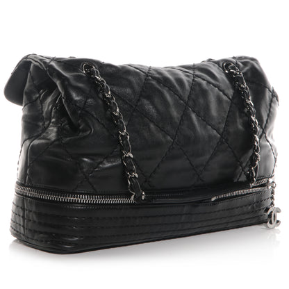 Chanel Calfskin Large Expandable Flap Bag Black 3 of 6