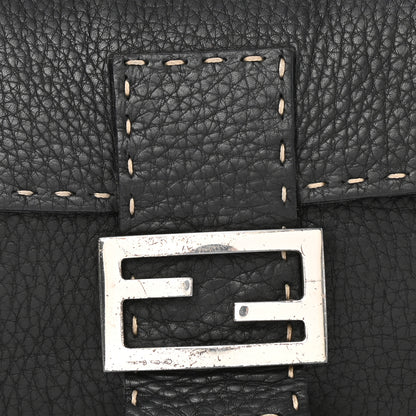 Fendi Calfskin Romano Selleria Baguette Black 8 of 13