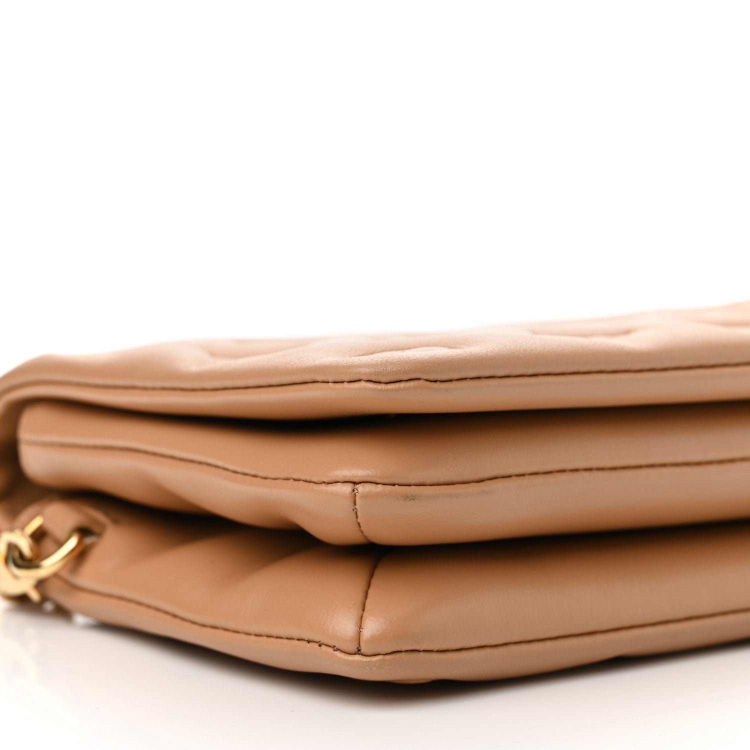 Louis Vuitton Lambskin Embossed Monogram Pochette Coussin Camel 8 of 12