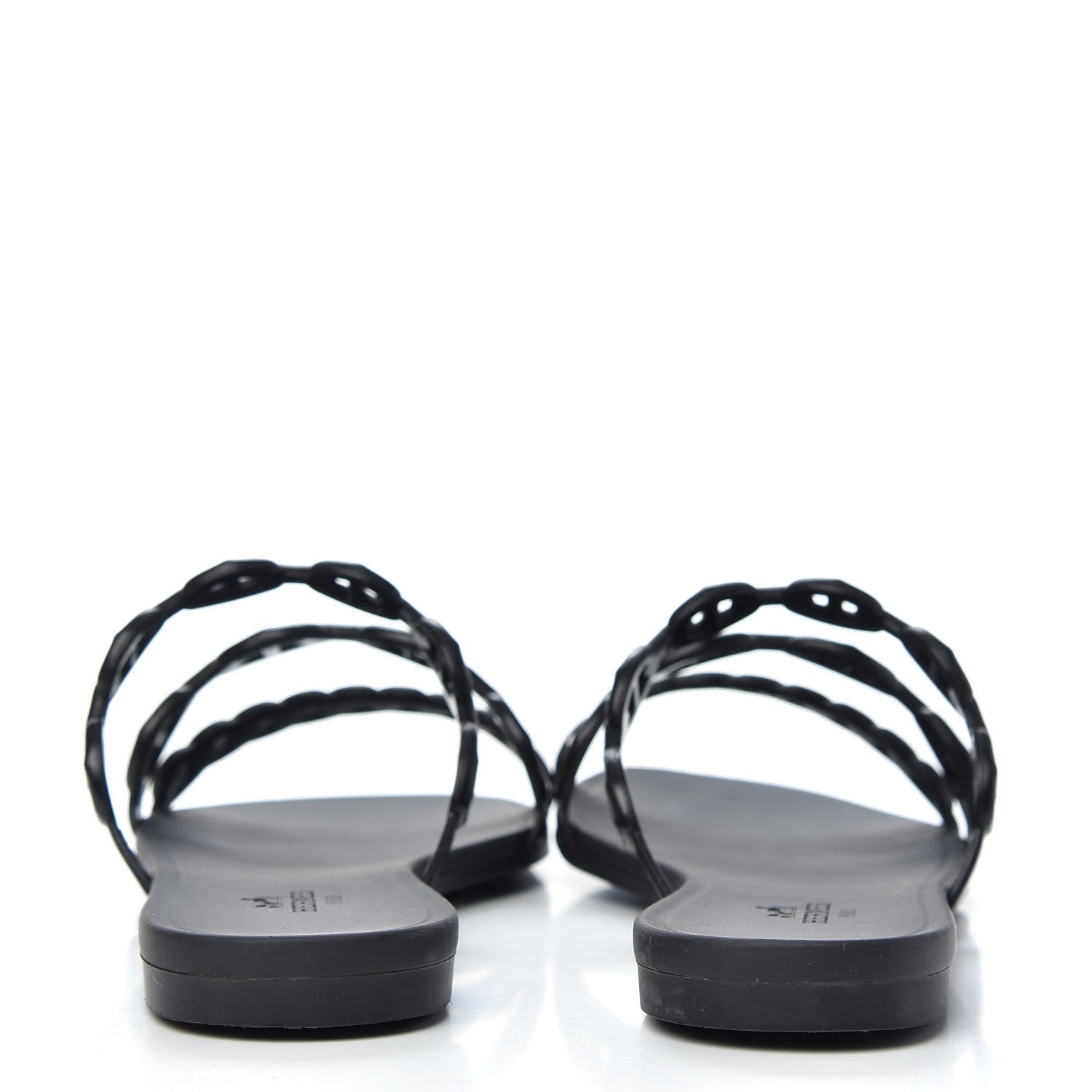 Hermes Rubber Chaine d'Ancre Rivage Sandals 35 Black 7 of 10