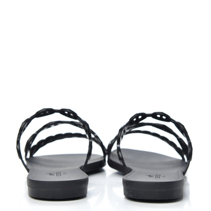 Hermes Rubber Chaine d'Ancre Rivage Sandals 35 Black 7 of 10