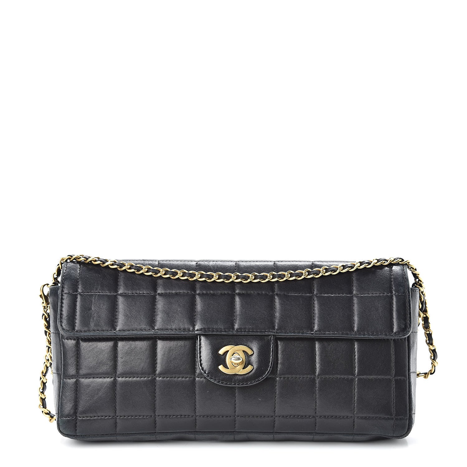 Chanel Lambskin East West Chocolate Bar Flap Black 1 of 17