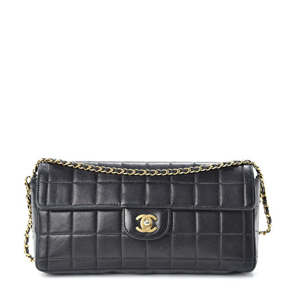 Chanel Lambskin East West Chocolate Bar Flap Black 1 of 17