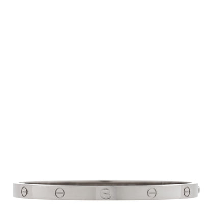 Cartier 18K White Gold Medium LOVE Bracelet 18 1 of 7