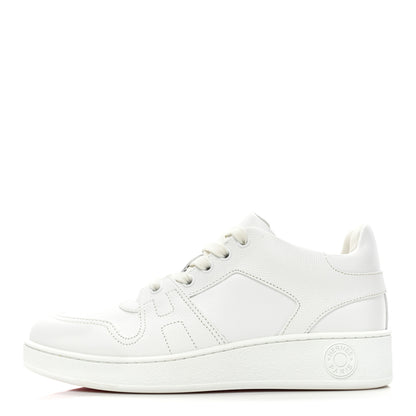 Hermes Epsom Calfskin Womens Free Sneakers 37 White 1 of 8