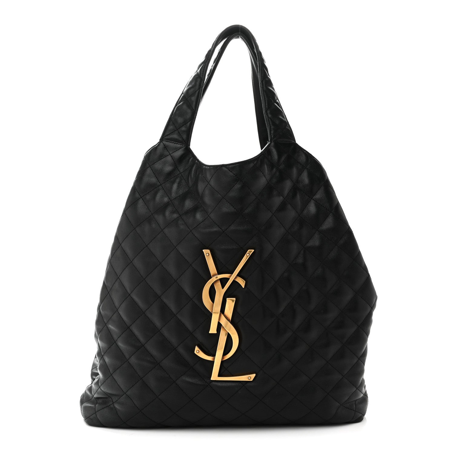 Saint Laurent Lambskin Quilted Maxi Icare Shopping Tote Black 1 of 14