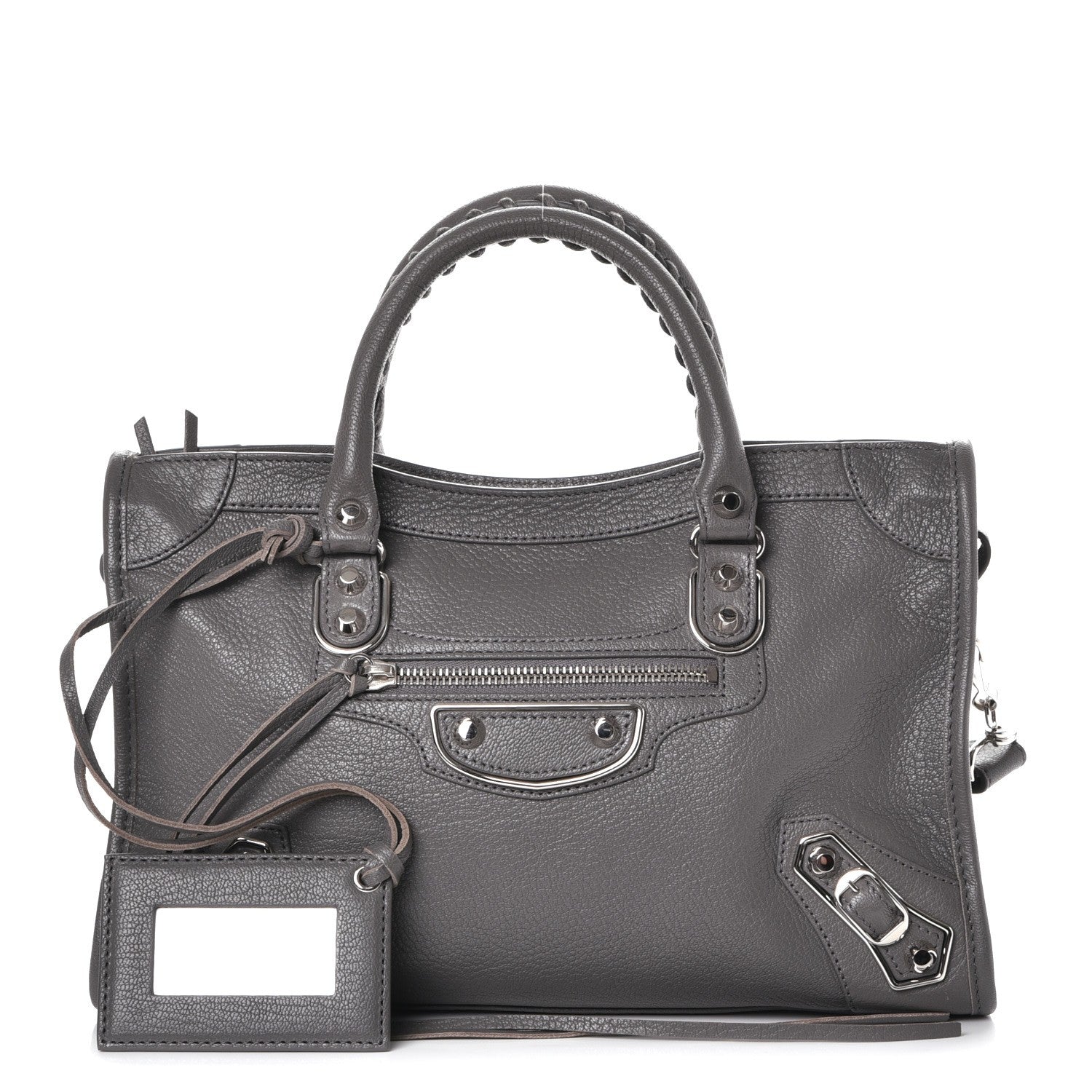 Balenciaga Chevre Silver Metallic Edge Hardware S City Gris Acier 1 of 10