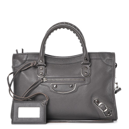 Balenciaga Chevre Silver Metallic Edge Hardware S City Gris Acier 1 of 10
