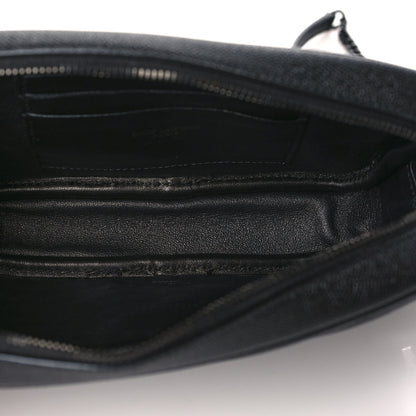 Saint Laurent Grain De Poudre Matelasse Monochrome Monogram Mini Lou Camera Bag Black 5 of 10