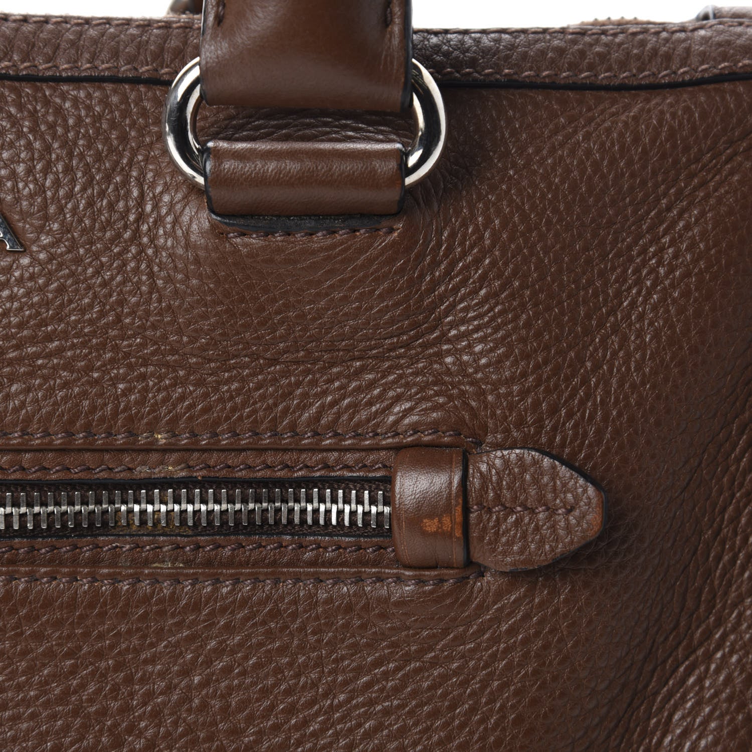 Prada Vitello Daino Shopping Satchel Palissandro 19 of 21
