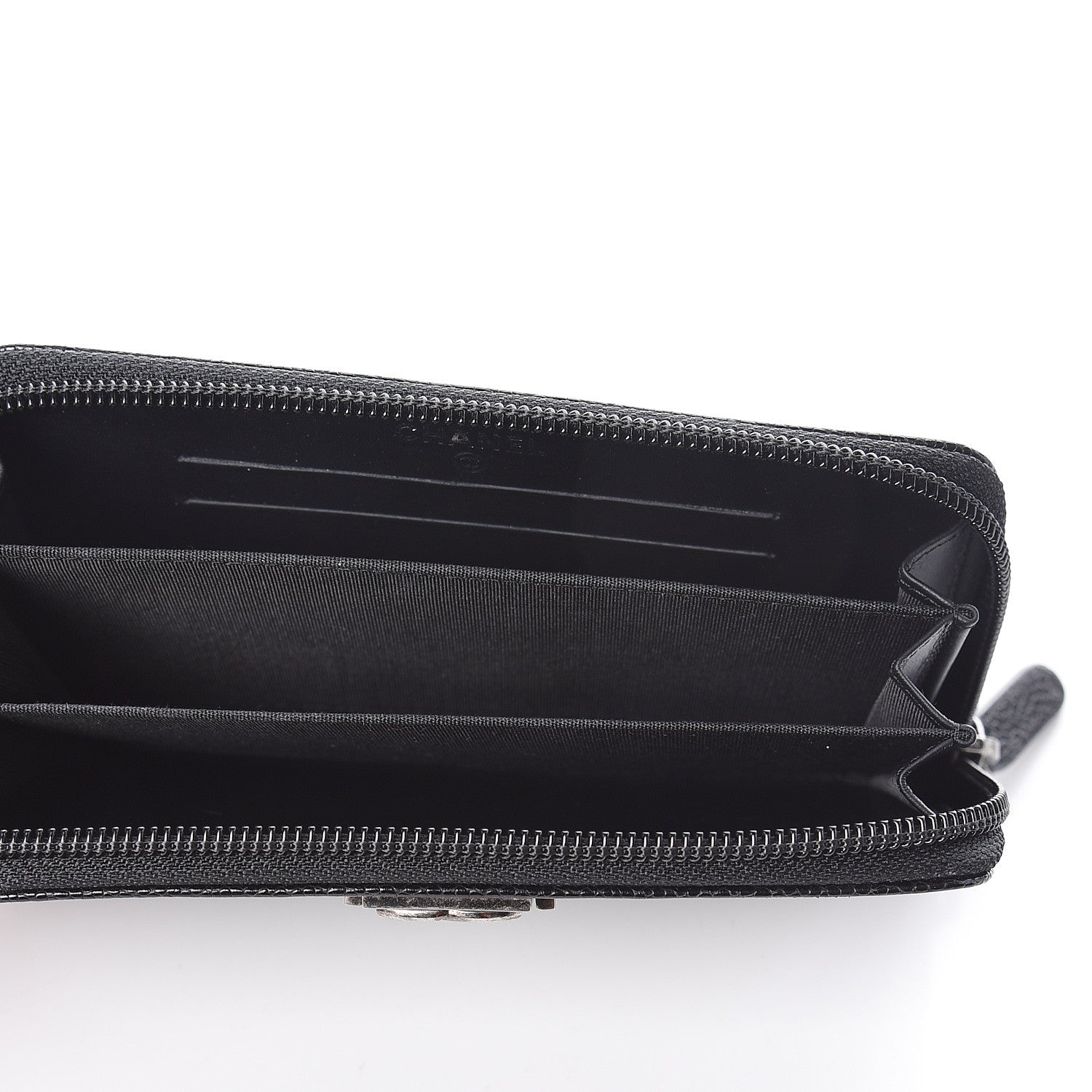 Chanel Caviar Quilted Small Boy Zip Around Wallet Black 5 of 8