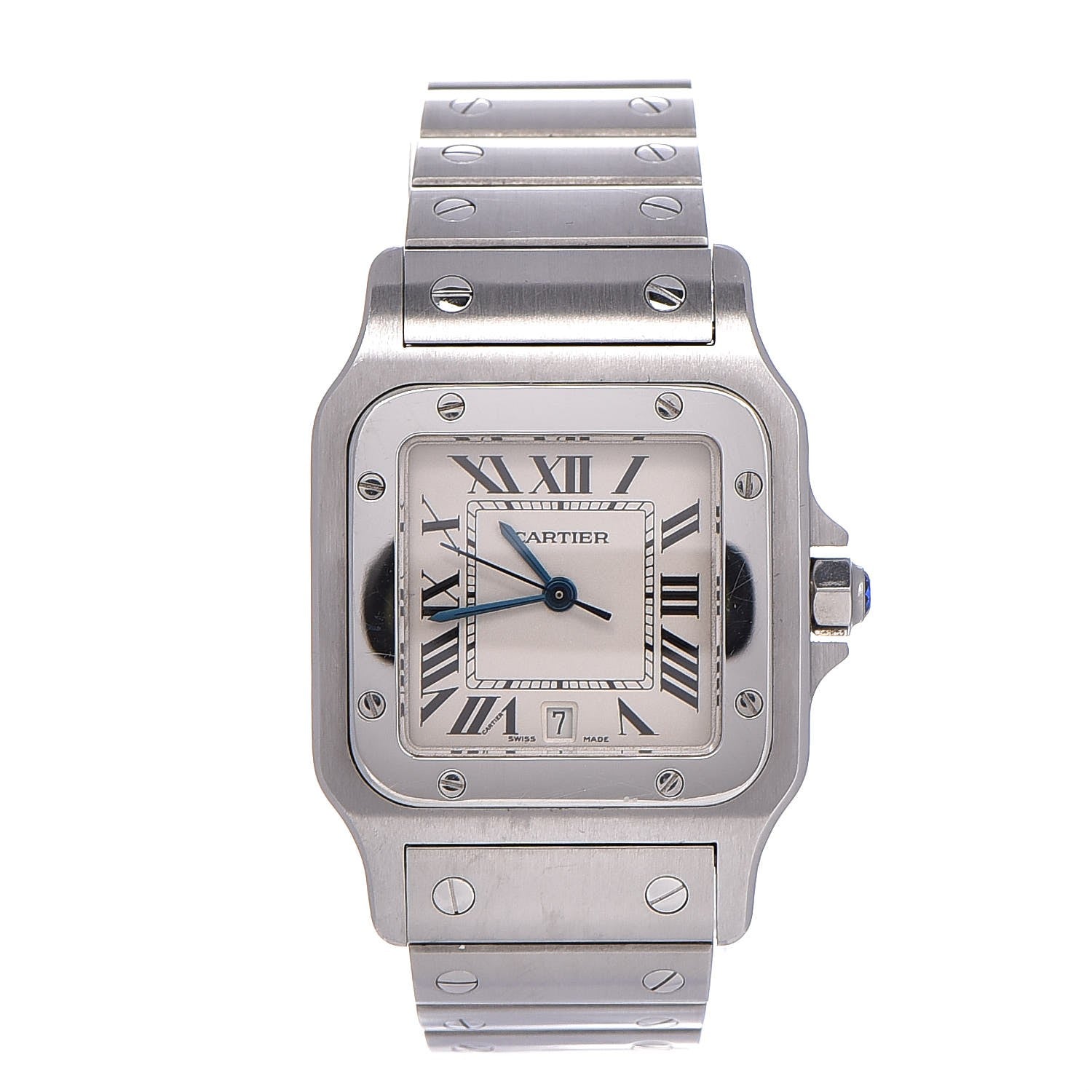 Cartier Stainless Steel 29mm Santos De Galbee Quartz Watch 1 of 7