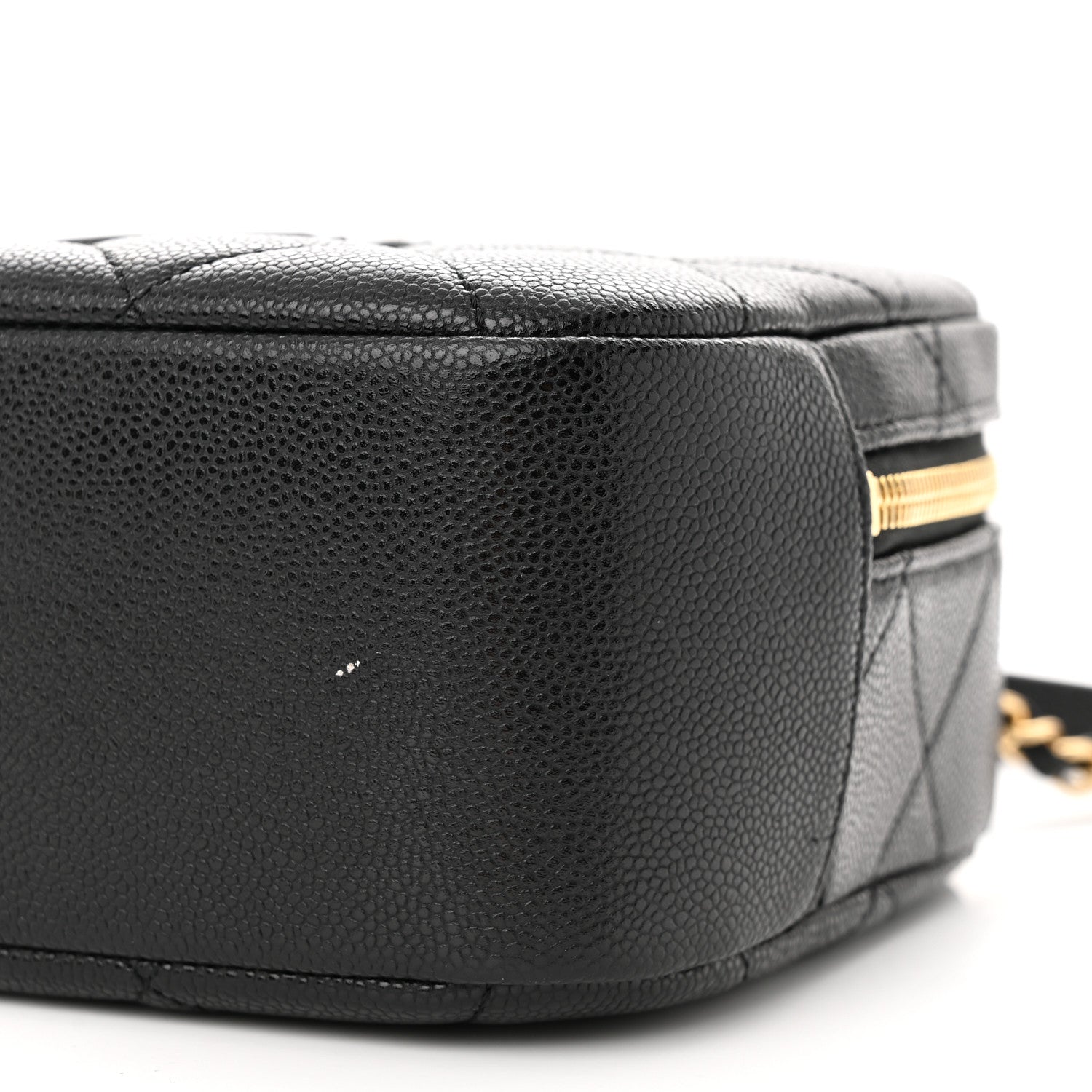 Chanel Caviar Quilted CC Small Top Handle Vanity Case Black 11 of 12