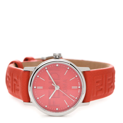 Fendi Stainless Steel Calfskin 29mm Forevermore Fendi Quartz Watch Tulip Red 2 of 5