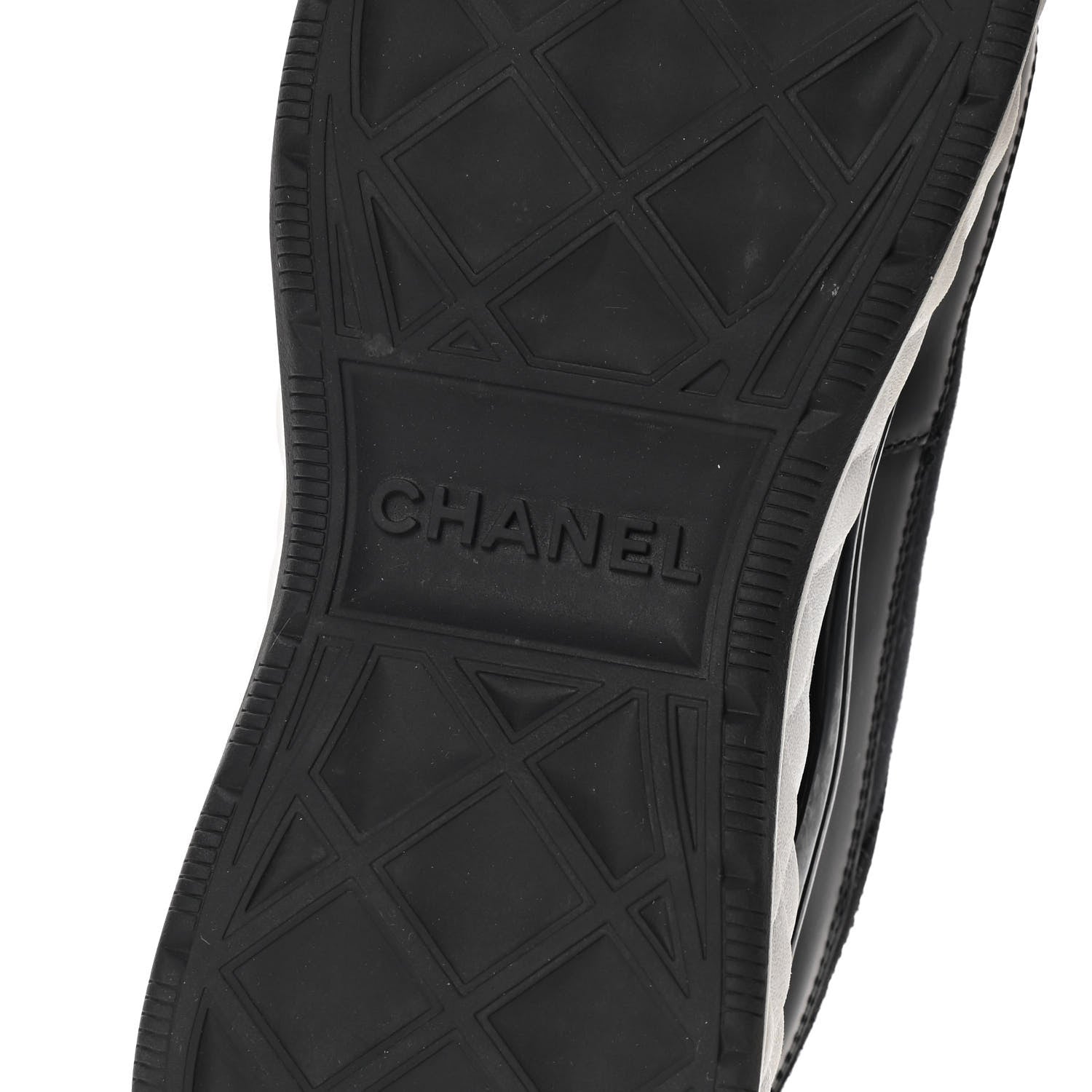 Chanel Velvet Calfskin Mixed Fibers CC Sneakers 38 Black 8 of 10
