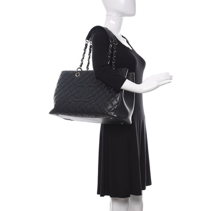 Chanel Caviar Quilted XL Grand Shopping Tote GST Black 2 of 10