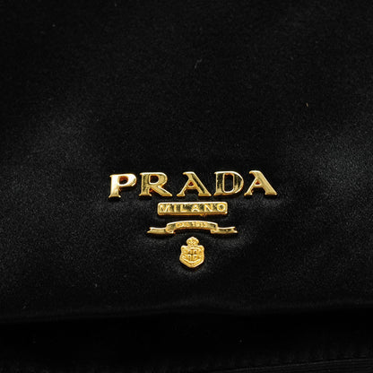 Prada Satin Evening Clutch Black 7 of 7