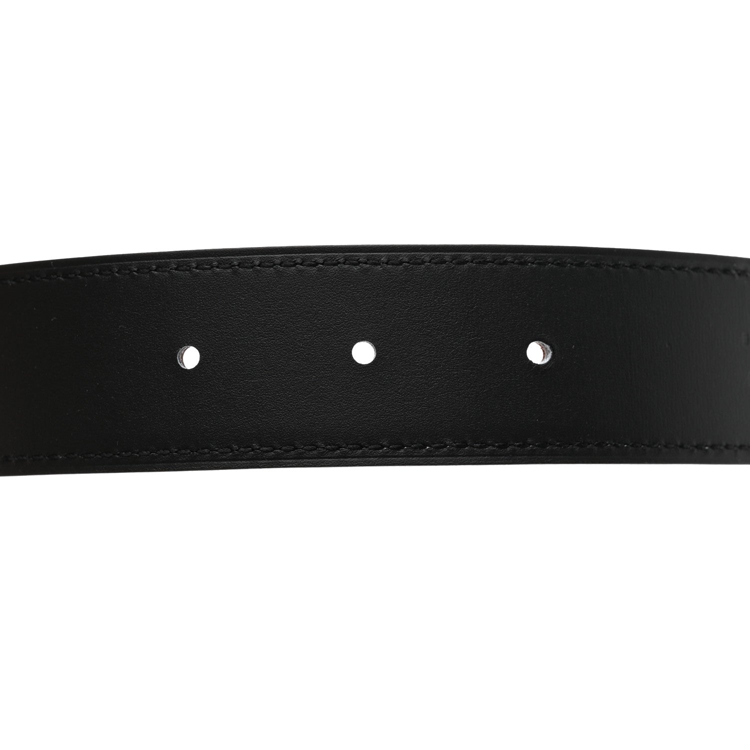 Hermes Tadelakt Barenia Box 32mm Belt Strap 95 38 Black Fauve 3 of 6