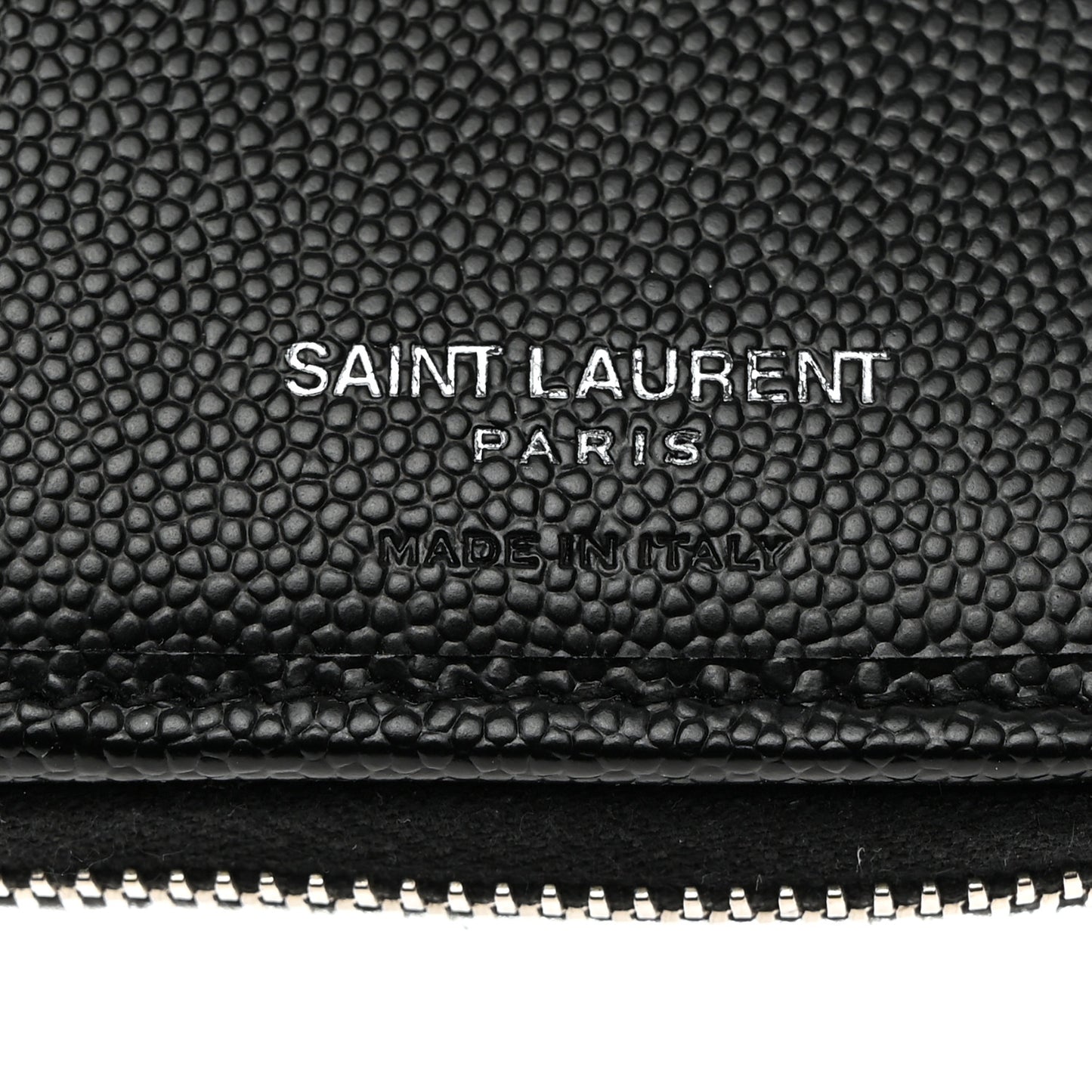 Grain De Poudre Matelasse Chevron Monogram Compact Zip Around Wallet Black